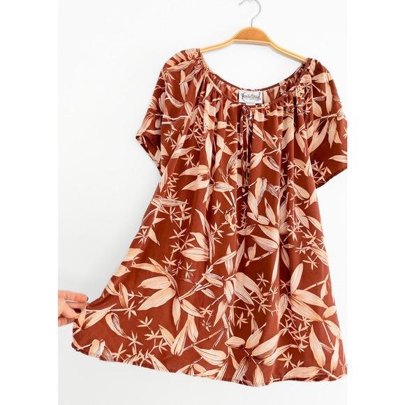 Diane von Furstenberg Silk Assets Brown 100% Silk Print Flutter Sleeve Top (XL) - Picture 4 of 4